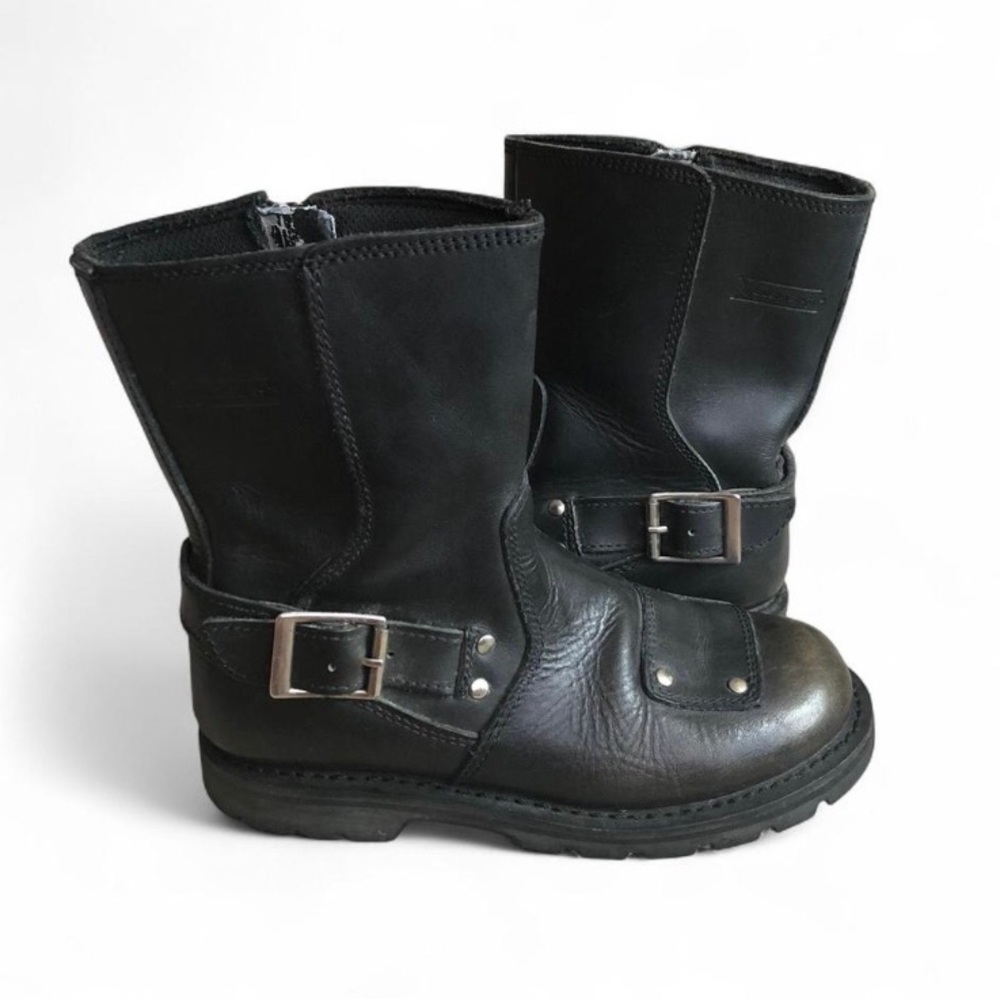 Xelement Women’s Black Leather Buckle Boots Size 7